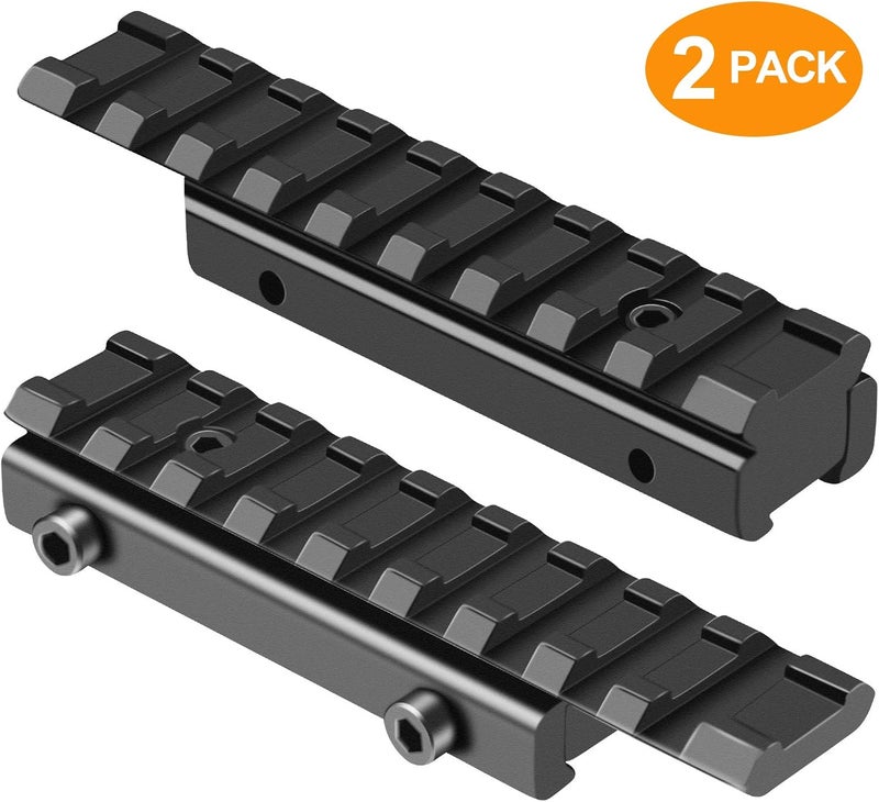 LONSEL Dovetail to Picatinny Rail Adapter 11mm Dovetail to 21mm Picatinny Rail Convert Mount - Low Profile Scope Riser Rail Adaptor - Base Mount 3/8" to 7/8" Converter - Image 2